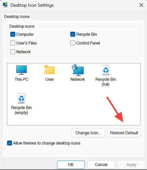 How to block themes from changing icons on Windows 11 screen Picture 11