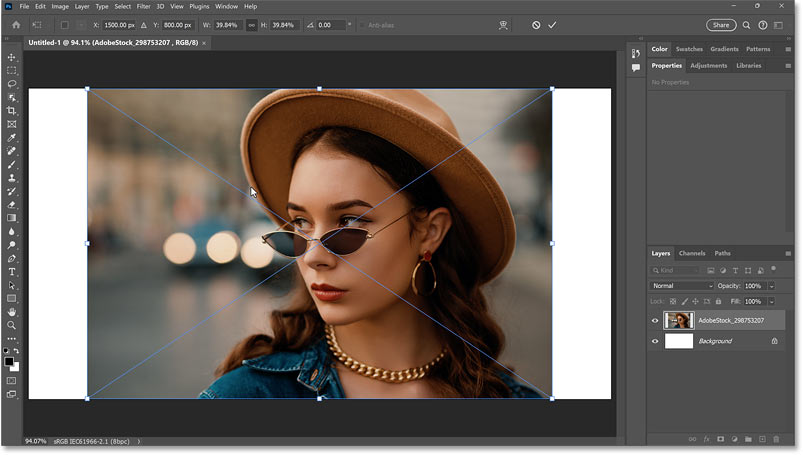 How to blur an image to a background color in Photoshop quickly with Live Gradients Picture 9