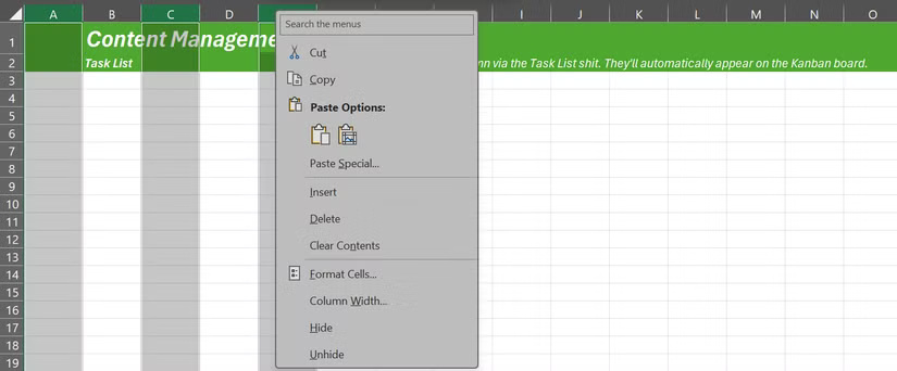 How to Build a Fully Functional Kanban Board in Excel Picture 2