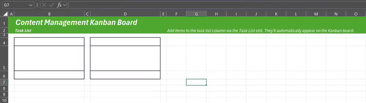 How to Build a Fully Functional Kanban Board in Excel Picture 4