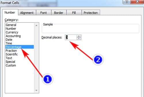 How to calculate percentage, format percentage in Excel Picture 7