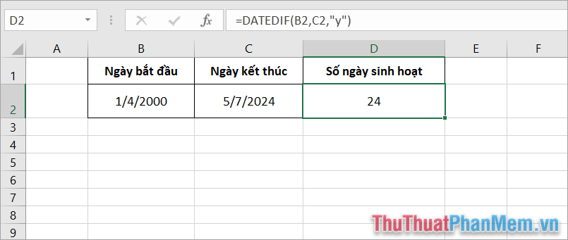 How to calculate the number of days between two time points extremely quickly using Excel Picture 4