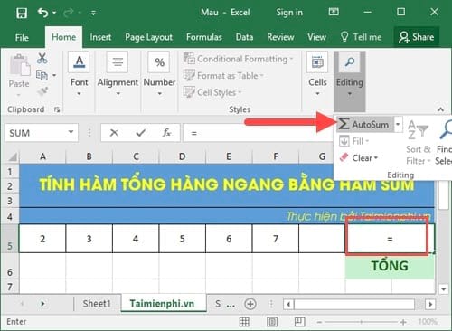 images 4 of How to calculate the sum horizontally in Excel