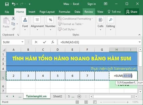 images 5 of How to calculate the sum horizontally in Excel