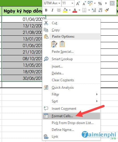 Picture 3 of How to calculate years of service in Excel, standard formula