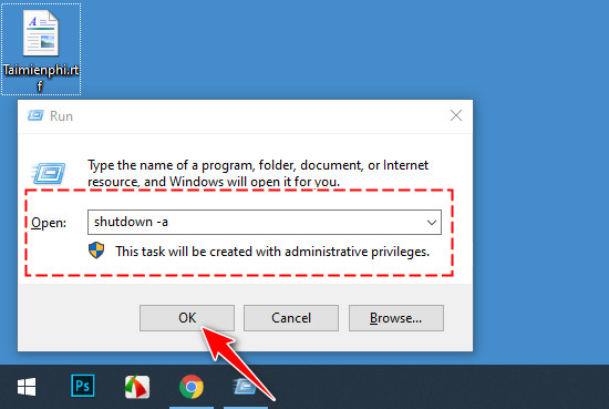 Picture 2 of How to cancel a scheduled shutdown in Windows 10