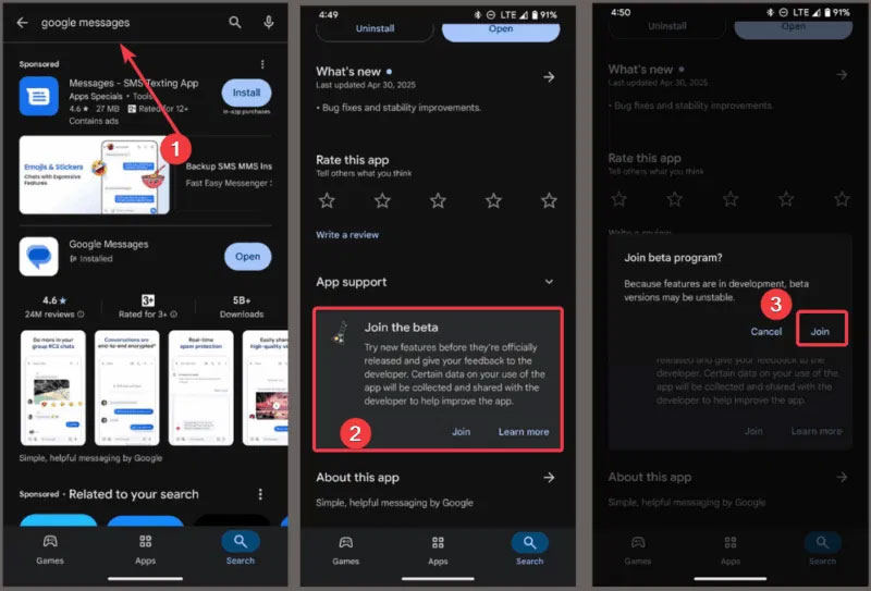 How to cancel sent messages on Google Messages Picture 1