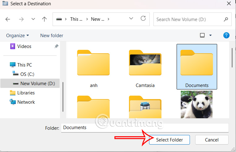 How to change the default location of the Windows 11 Documents folder Picture 4