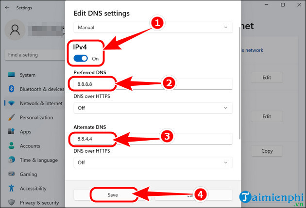 How to change DNS on Windows 11/10/8/7 and macOS to surf the web and speed up the network Picture 6