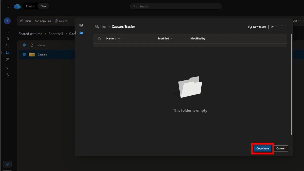 How to change ownership of OneDrive files and folders Picture 3