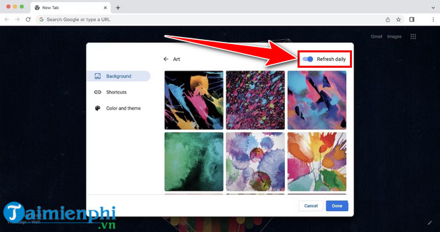 How to change Google Chrome wallpaper on computer extremely simple Picture 3