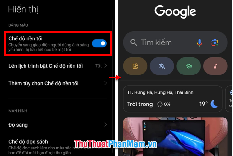 How to change Google interface color on phone Picture 10