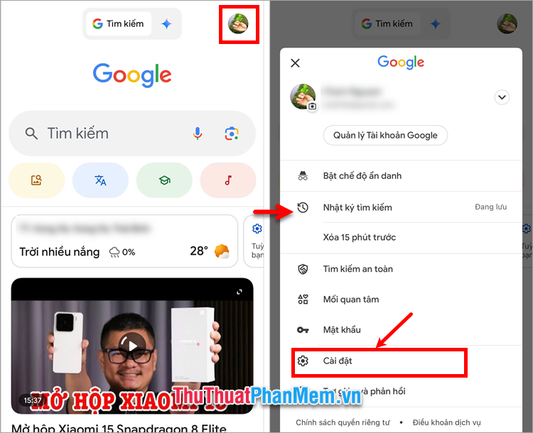 How to change Google interface color on phone Picture 5