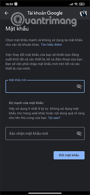 How to change Google password on computer, phone Picture 8