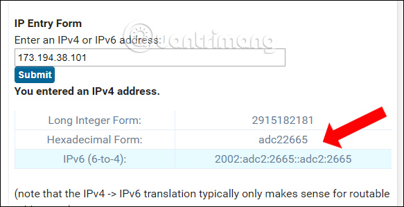 Picture 5 of How to convert IPv4 addresses to IPv6 - IPv4 addresses are replaced with IPv6 addresses.