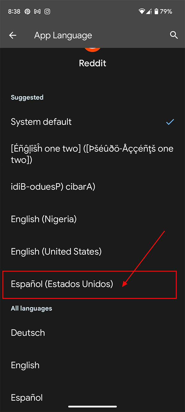 How to change language for apps on Android Picture 5