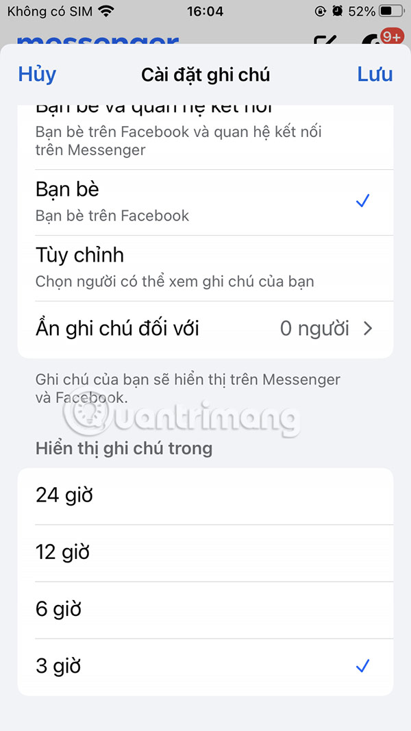 How to change Messenger notes disappearance time Picture 7