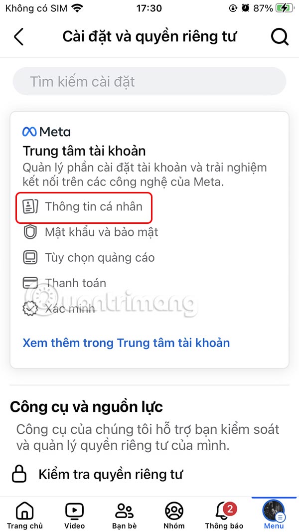 How to change phone number on Facebook computer, phone Picture 2