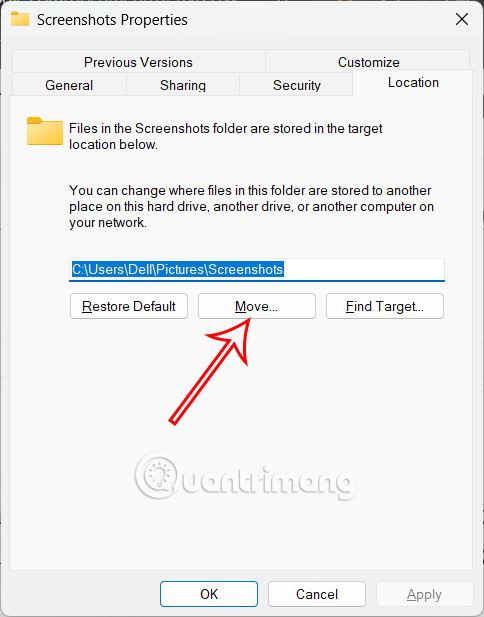 How to change where Windows screenshots are saved Picture 4