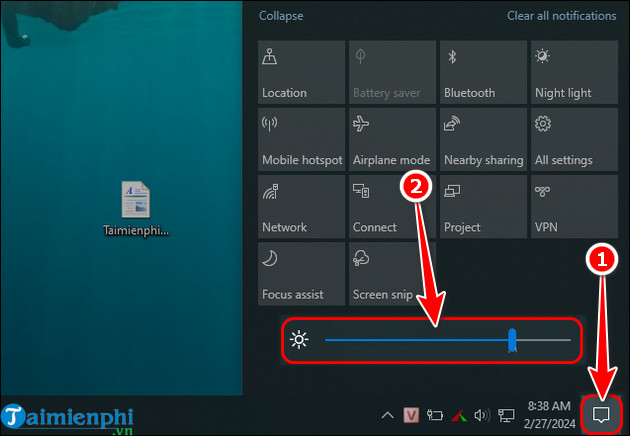 Picture 2 of How to change screen brightness on Windows 10 for laptops and PCs.