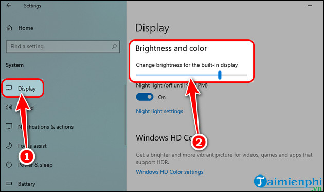 Picture 6 of How to change screen brightness on Windows 10 for laptops and PCs.