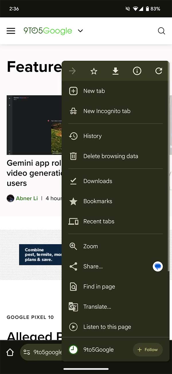How to move Chrome Android address bar down Picture 2