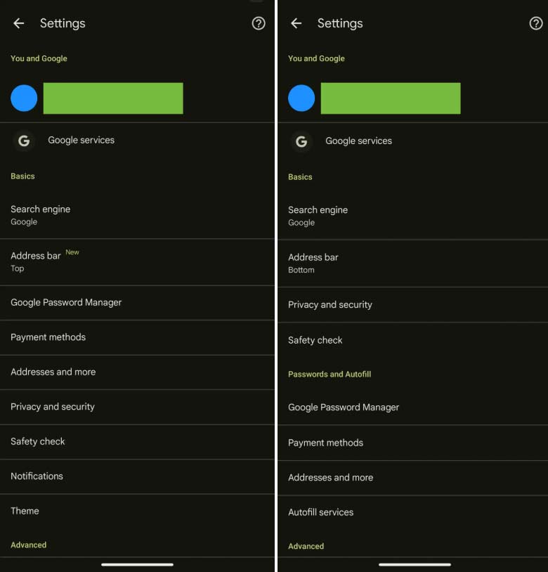 How to move Chrome Android address bar down Picture 3