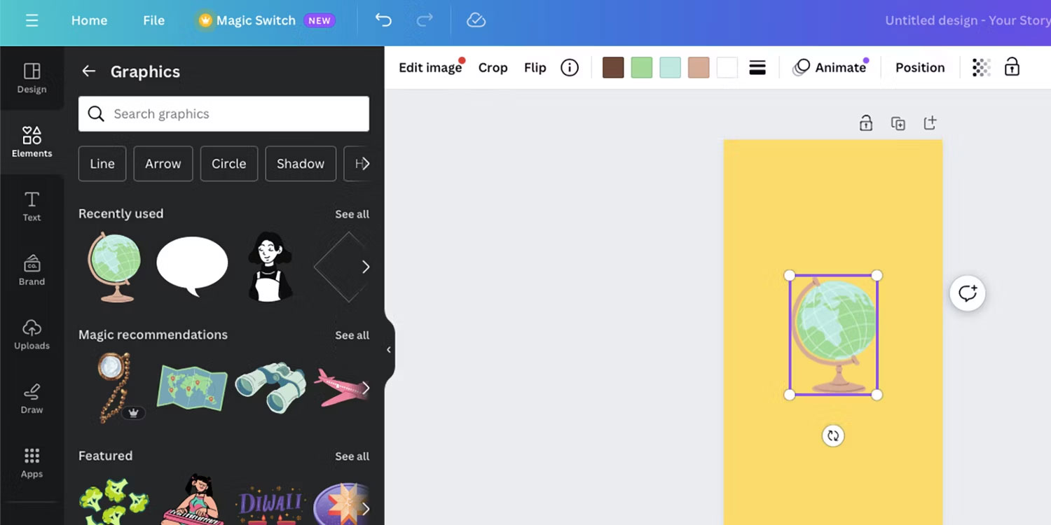 Picture 1 of How to change the color of an element in Canva