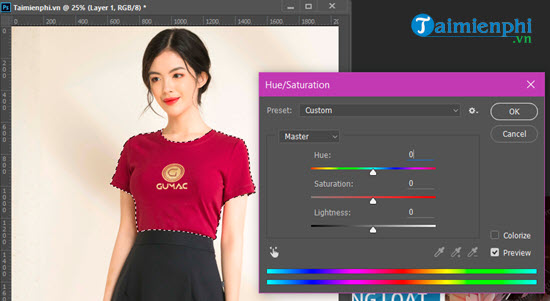 Picture 6 of How to change the color of shirts and pants using Photoshop