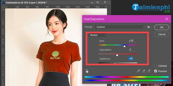 Picture 7 of How to change the color of shirts and pants using Photoshop
