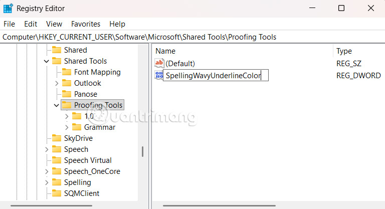 How to change the underline color of Word spell check Picture 3