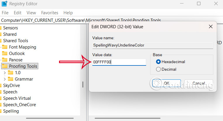 How to change the underline color of Word spell check Picture 4