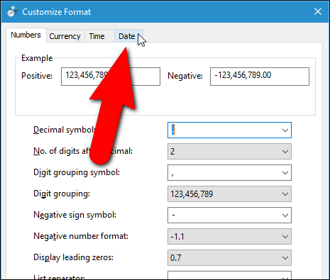 Picture 18 of How to change the date and time format on Windows, change the slash to a dot.