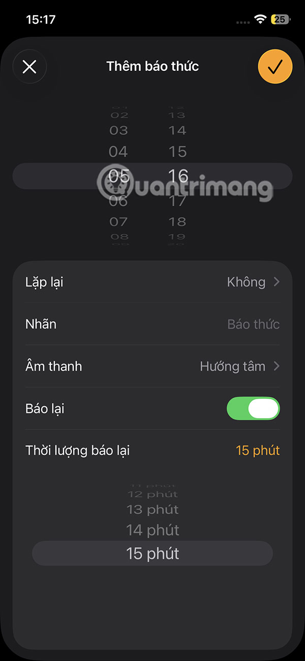 How to change default alarm snooze time on iOS 26 Picture 7