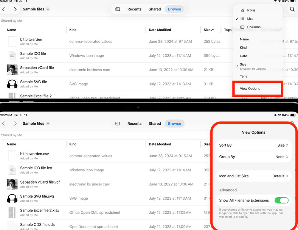 How to change the appearance of the Files app Picture 5