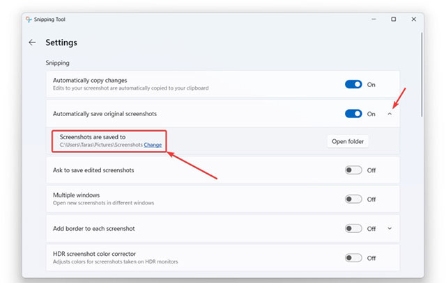 How to change the default screenshot saving folder on Windows 10 and 11 Picture 2