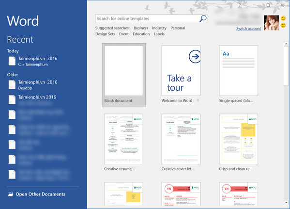 Picture 12 of How to change the Office 2016 interface to make it look better.