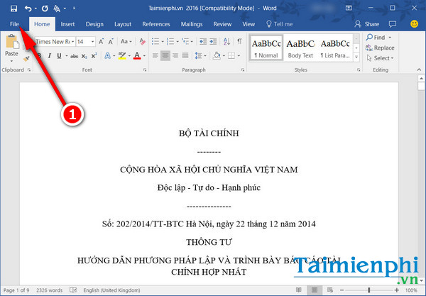 Picture 3 of How to change the Office 2016 interface to make it look better.