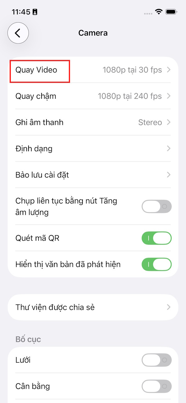 How to change iPhone video recording settings to reduce video size Picture 2
