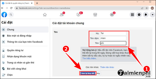 Picture 13 of How to change your Facebook or Fanpage name on your phone or computer.