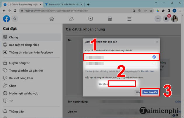 Picture 14 of How to change your Facebook or Fanpage name on your phone or computer.
