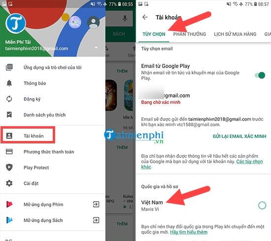 Picture 3 of How to change your Play Store region, change your country on Google Play.