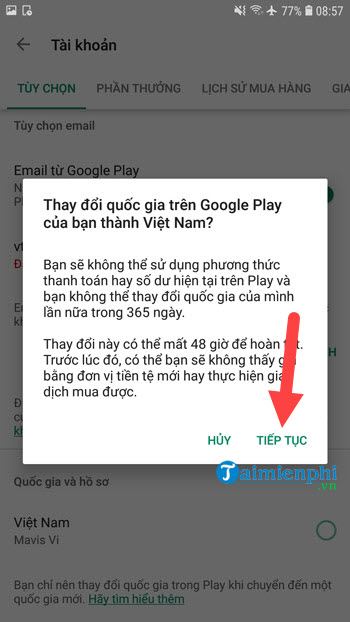 Picture 4 of How to change your Play Store region, change your country on Google Play.