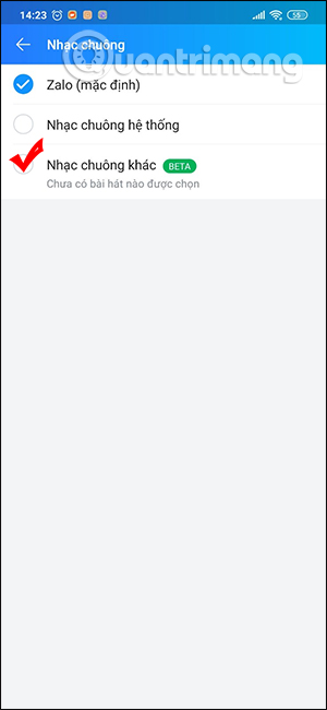 How to change Zalo ringtone with Zing Mp3 music Picture 4