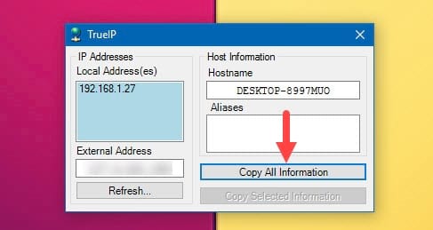 How to check computer IP with TrueIP Picture 3
