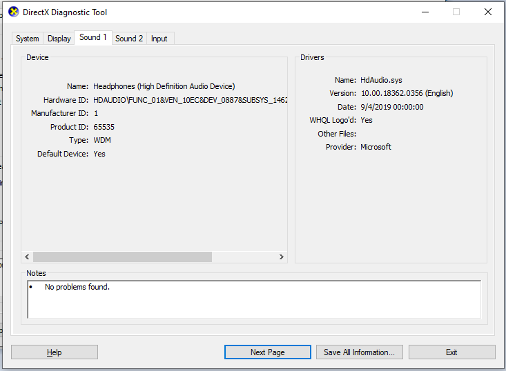 How to check computer using dxdiag tool on Windows Picture 5