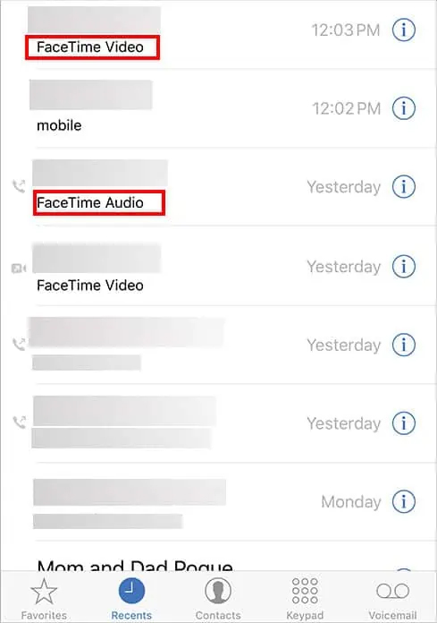 How to Check FaceTime Call History on iPhone Picture 3