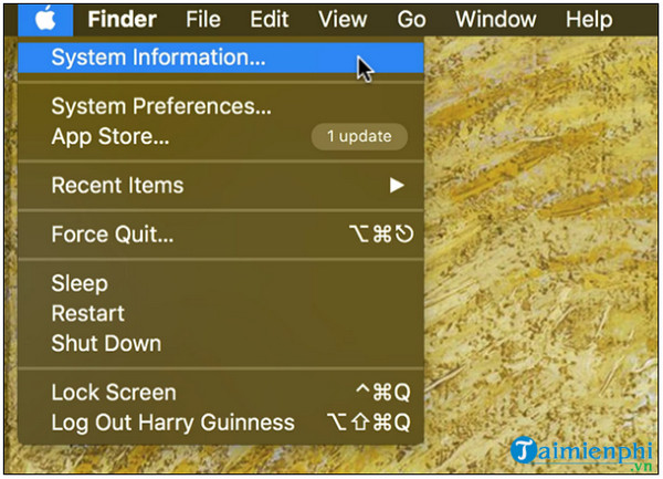 Picture 2 of How to check the battery of a Macbook Air or Pro.