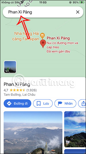 Picture 3 of How to view the elevation of a location on Google Maps