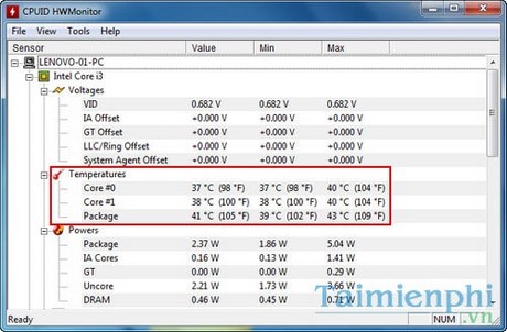 Picture 2 of How to check the temperature of your computer/laptop's CPU, hard drive, RAM, and VGA.